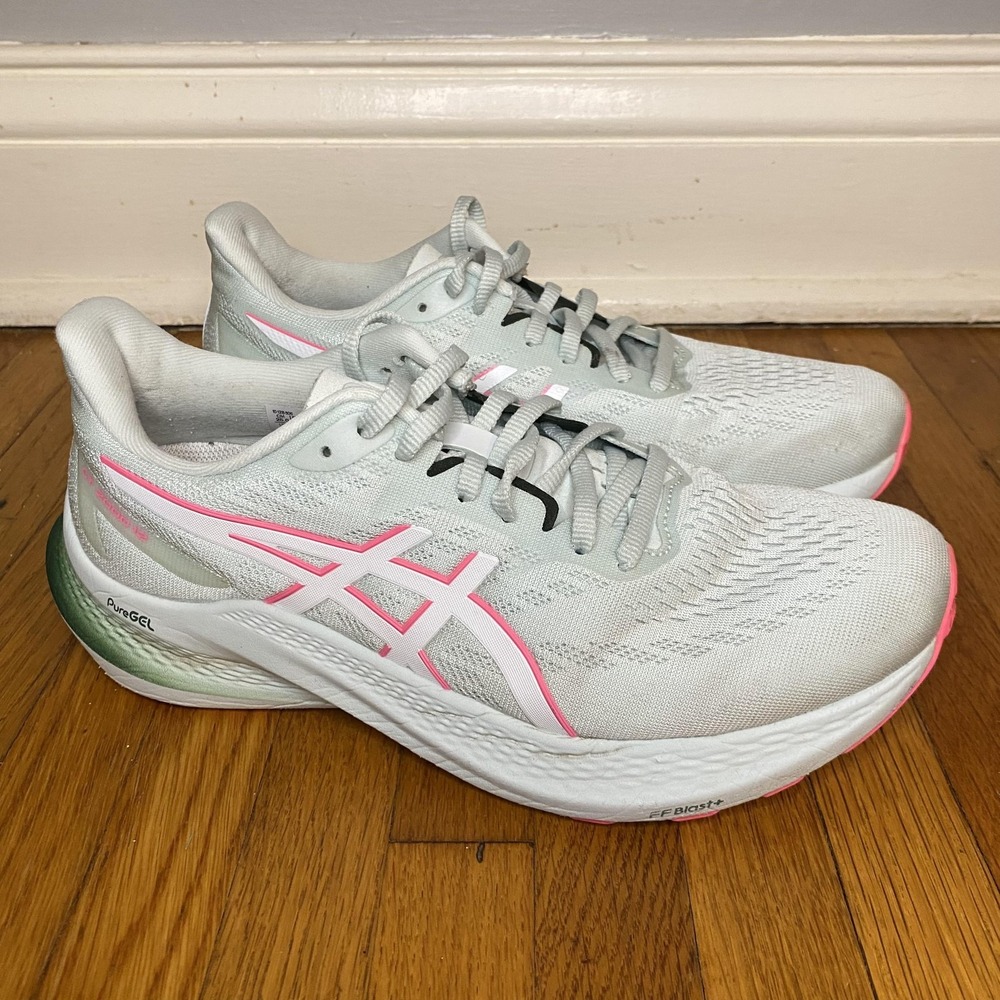Asics GT-2000 12 Shoes Womens Size 8 White Pink Running Stability FF Blast+